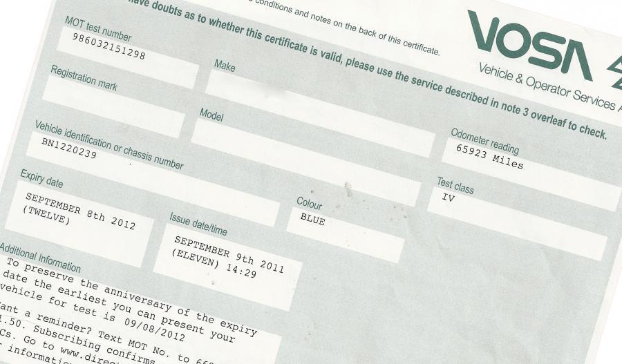 MOT testing clampdown